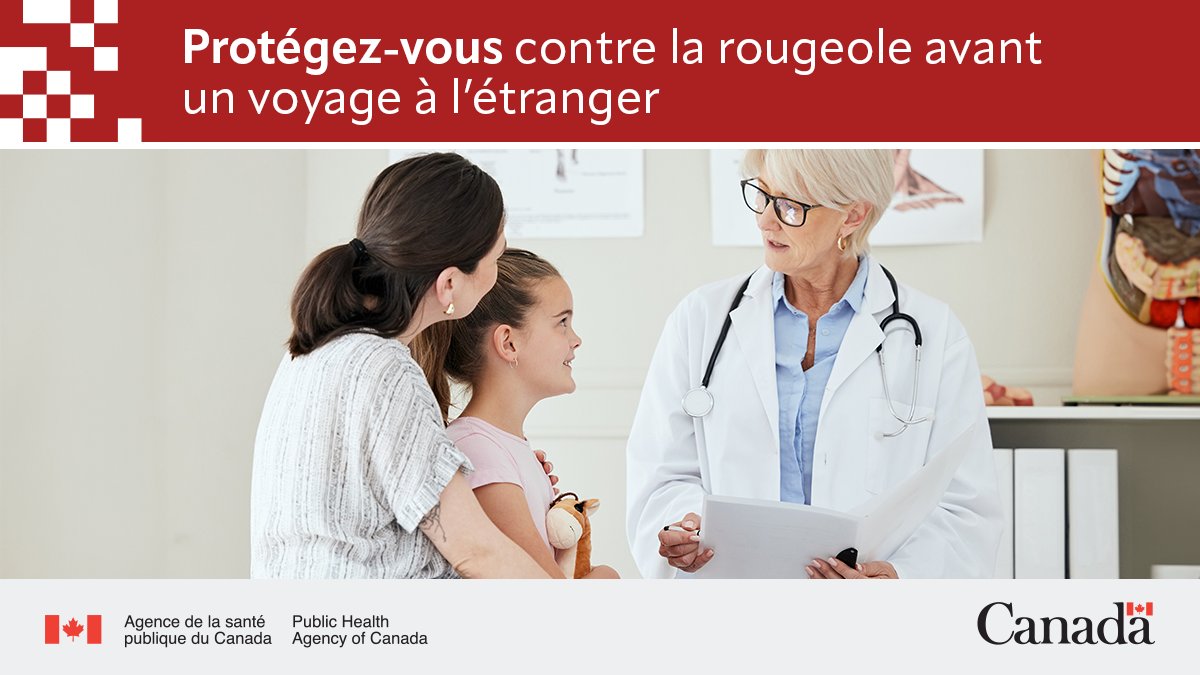 Idéalement 6 semaines avant un voyage à l’étranger, parlez à un professionnel de la santé de vos projets et vérifiez que votre vaccination (dont celle contre la #rougeole) est à jour. Même si votre départ approche, il vaut la peine de prendre rendez-vous : ow.ly/RRnS50Vnm74