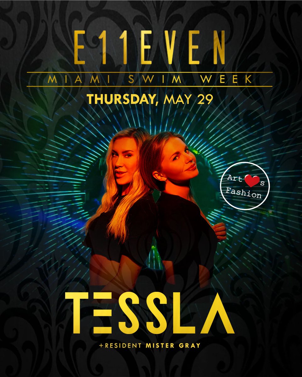 We’re keeping the fire burning for Swim Week with Tessla’s debut set at E11EVEN 🔥 

Don’t miss the duo 🔗 11miami.com/events

Powered by @artheartsfashion