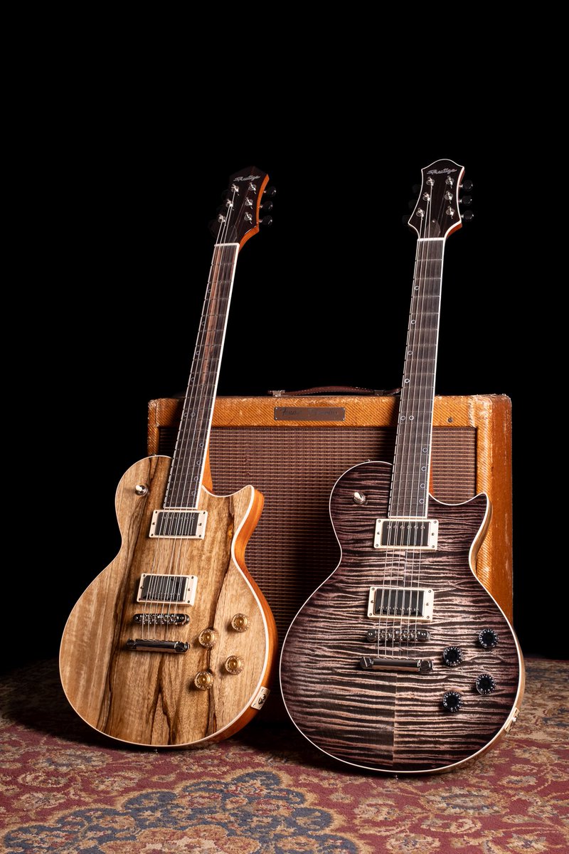 Left or right?
Master Built Elite Black Limba on the left and a Master Built Elite Master Grade Flame Maple on the right!

Thinking about a custom guitar? Place an order via our website!
