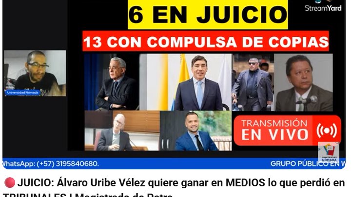 De la Treintena de testigos que ha presentado Uribe para que testifiquen a su favor,  6 están  en juicio y a 13 le han compulsado copias por falso testimonio.
En juicio están Álvaro Hernán Prada, Juan José Salazar, Samuel Arturo Sánchez, Enrique Pardo Hasche y Diego Cadena