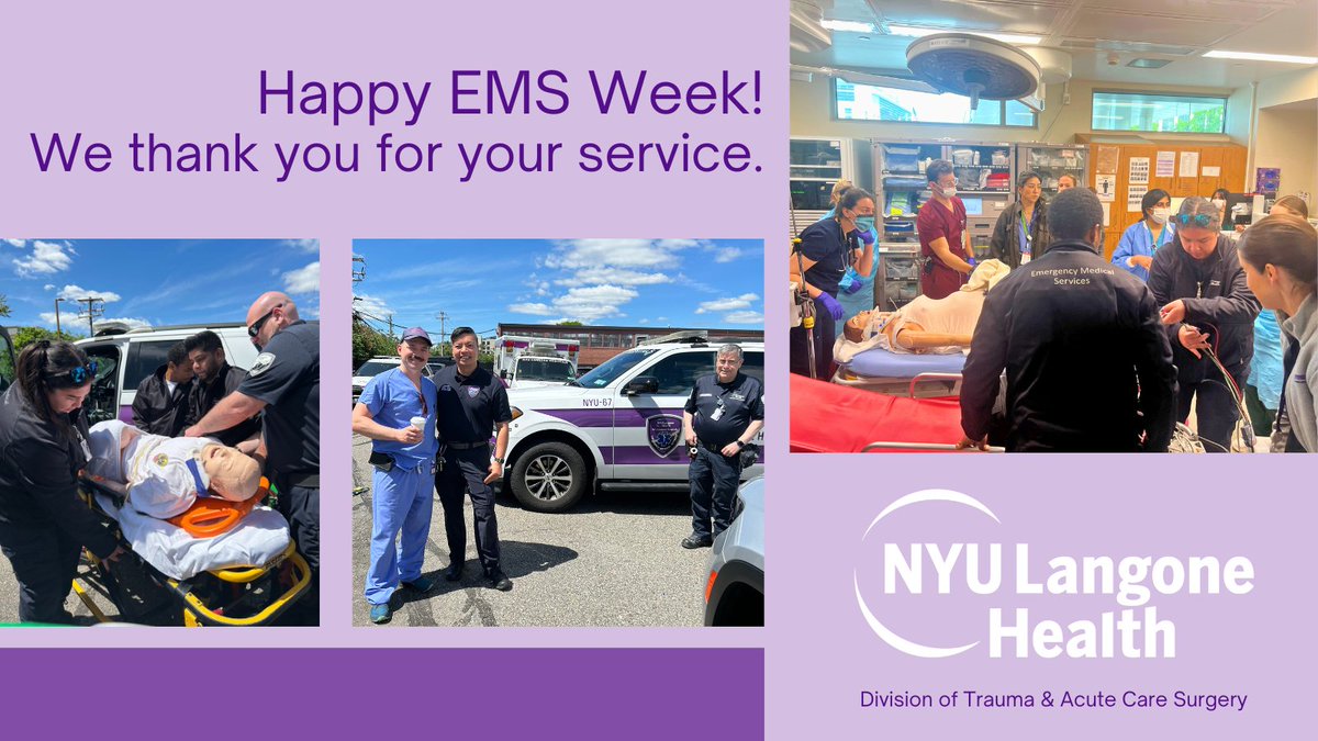 Trauma & ACS of NYU Langone Hospital-Long Island (@nyulhli_trauma) on Twitter photo š To commemorate #EMSWeek, we gave a special lecture at our <a href="/NYULangoneLI/">NYU Langone HospitalāLong Island</a> #EMS Training Facility followed by a #simulation that took us back to our trauma bay. š£ļø
We appreciate your unwavering dedication to our #community, and are grateful for your #partnership! š To commemorate #EMSWeek, we gave a special lecture at our <a href="/NYULangoneLI/">NYU Langone HospitalāLong Island</a> #EMS Training Facility followed by a #simulation that took us back to our trauma bay. š£ļø
We appreciate your unwavering dedication to our #community, and are grateful for your #partnership!