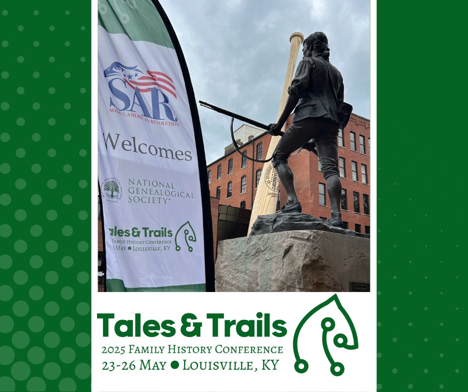 We're excited to see some folks showing up for the National Genealogical Society conference in Louisville! Come see us - we're only a short walk down the street!
#NGS2025GEN #SAR #SAR250 #Genealogy