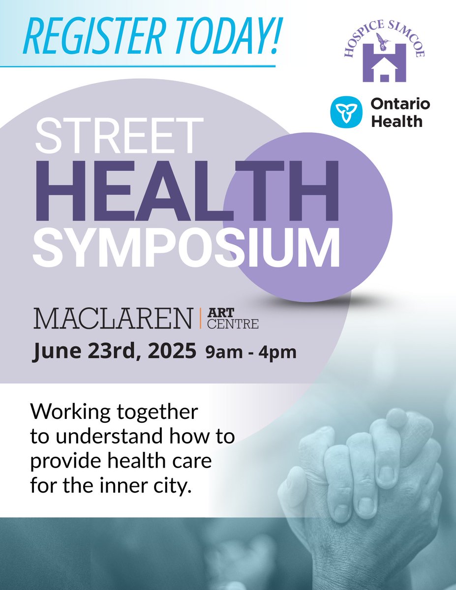 Calling all decision-makers &amp; health care professionals to be part of the conversation.
Join us for the Street Health Symposium at MacLaren Art Centre on June 23 from 9am - 4pm. Presented by Hospice Simcoe and Ontario Health.
This impactful event will explore key issues and