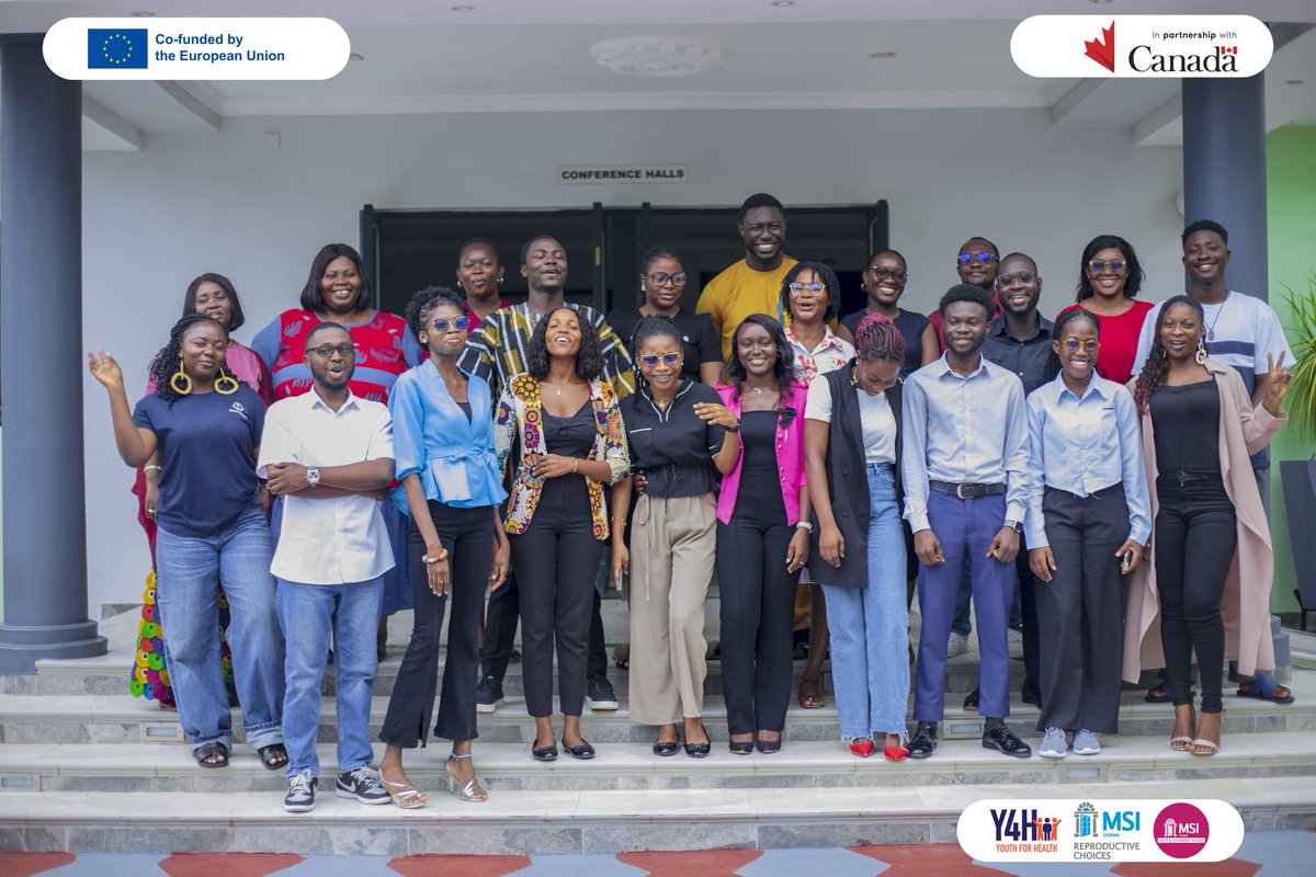 MSIGYouth's tweet photo. A new era begins! 
@MarieStopes_Gh inducts a fresh Youth Advisory Board and celebrates outgoing members for their incredible service.
Youth led change is unstoppable! 
#YouthAdvisoryBoard #Youth4Health #MSIChoices #YAB #Y4H #AYSRHR #EUinGhana #CanadaInGhana https://t.co/WZ6btw9ac8