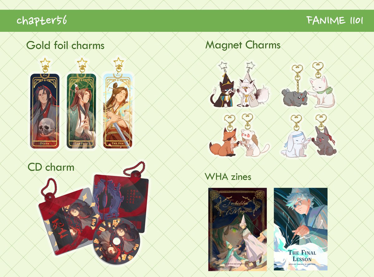 chapter_56's tweet image. fanime catalogue! I'll be at 1101 &lt;3
I'm also part of a WHA and MXTX stamp rally ❣️