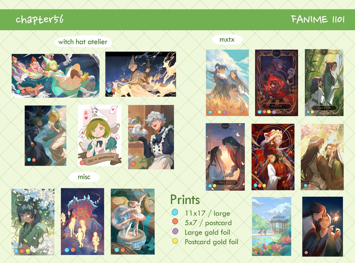 chapter_56's tweet image. fanime catalogue! I'll be at 1101 &lt;3
I'm also part of a WHA and MXTX stamp rally ❣️