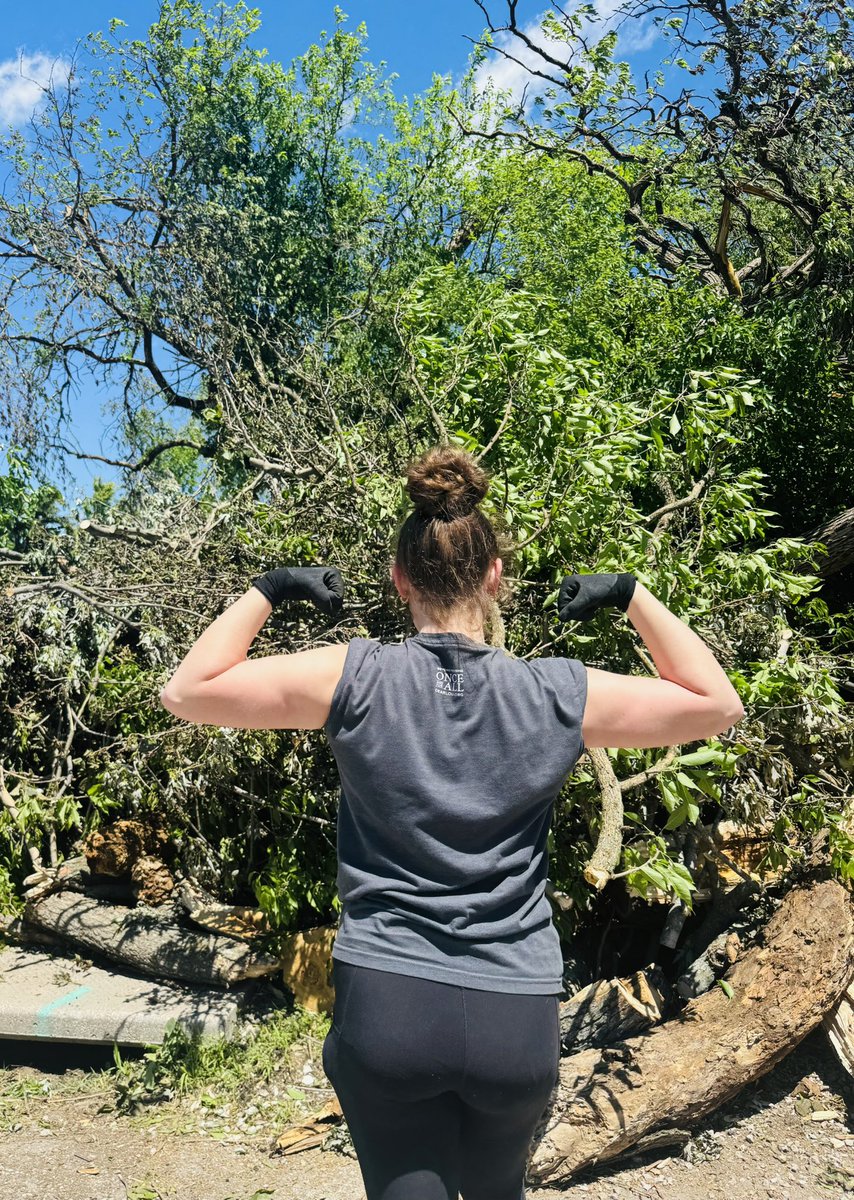 Today I helped out homes that got affected by the recent tornado down in St Louis. Gave out food and water to those in need, along side with the labor needed to move all the huge trees that fell due to the storm. Very enlightening to see the damage first hand. #STL