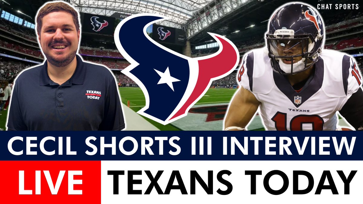 JeremyChuggs's tweet photo. LIVE INTERVIEW TIME! 🤘

Join @CShortsIII and me on Texans Today as we discuss the latest Texans rumors, news from around the NFL &amp; how the Texans roster is taking shape!

Click here to join: https://t.co/MNvYRVONli

#HTownMade @ChatSports https://t.co/7iiN1TmLB7