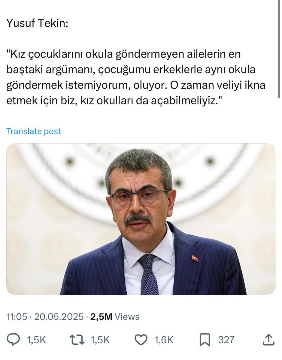 Müşteri memnuniyeti bizim için önemlidir!

Anayasa, Cinsiyet ayrımı olmaksızın her bireyin eşit ve karma eğitim alma hakkını koruma altına alır. Anayasa, “Velim istiyor” bahanesiyle eğitimi şekillendirmeye açık kapı bırakmaz. Devlet, eğitimi “veli taleplerine göre” değil,