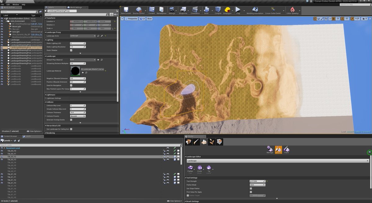 DriveEikon's tweet photo. Today I decided to challenge myself to learn more about terrains in UE4 and UE5. While modding, I learned a very useful method for working with terrain generated by heightmaps! After that, I just had to tweak it to my liking.

#UnrealEngine #UE4 #UE5 #IndieDev #GameDev #Indie https://t.co/J4M2OTwr5I