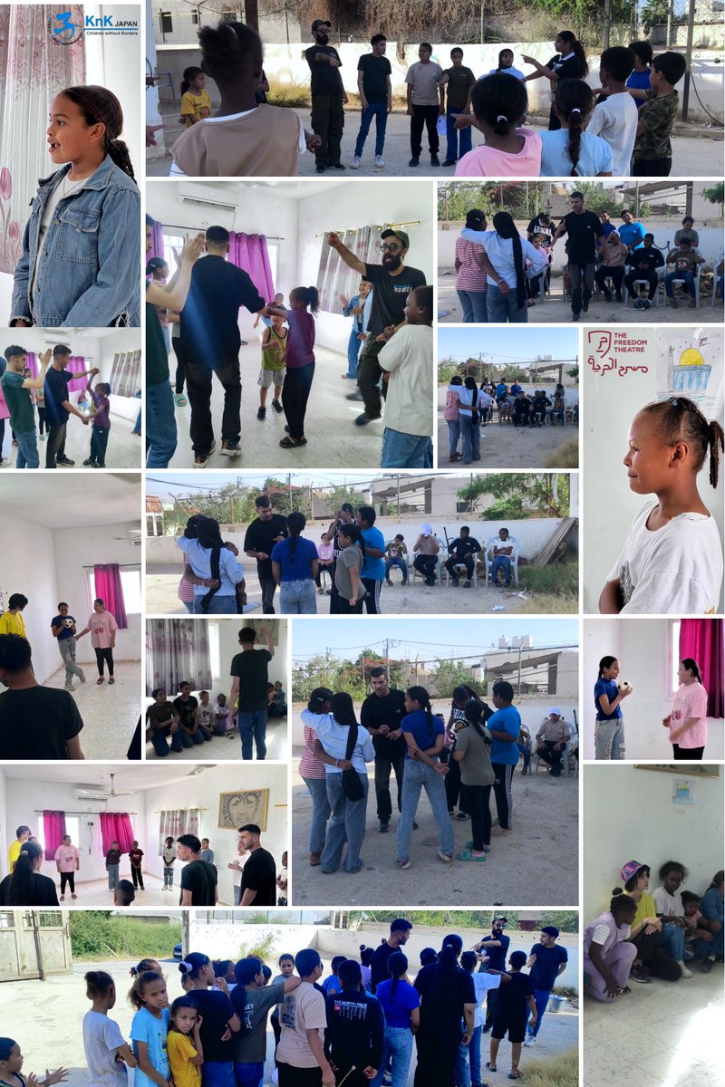 🎭 The Freedom Theatre &amp; KnK Japan launch youth project in Duyuk, Jericho! 🇵🇸🤝🇯🇵 Theatre &amp; movement workshops empower kids in Nu’eima, Al-Auja, Jiftlik, &amp; Duyuk to express themselves &amp; build skills. #YouthEmpowerment #ArtForChange
