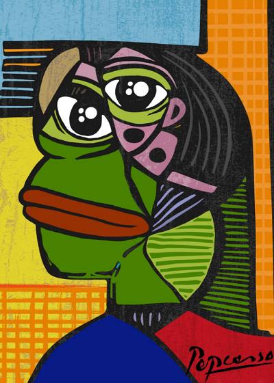 newlengh's tweet photo. Pepasso's vibrant strokes! 🐸
Four shades dazzle. 🎨 

#pepe #memes #sol #Solana #pepasso https://t.co/mxZPvC1mMU