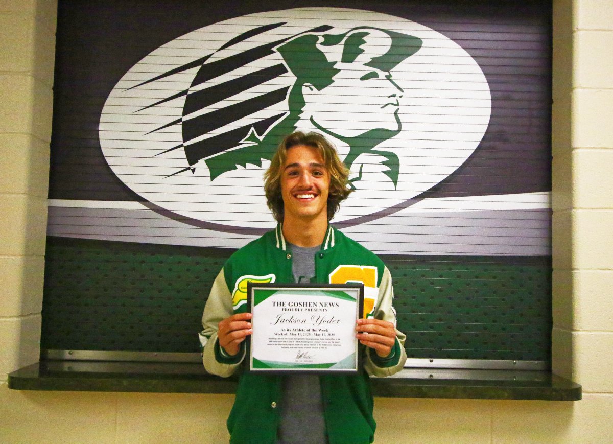 Very cool experience today visiting both Jack and Dave and listen to the two discuss. Be on the lookout for a story coming in tomorrow's paper!

In the meantime, congratulations to <a href="/cminutemen/">Concord HS Athletics</a> junior Jack Yoder on being named The Goshen News Athlete of the Week (May 11-17)!
