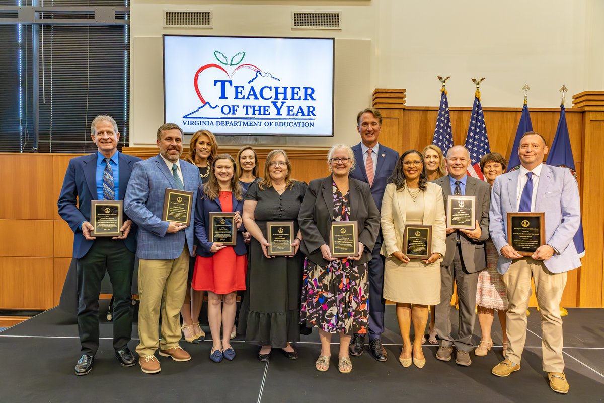 Congratulations again to the 2026 Virginia Teacher of the Year and Regional Teachers of the Year! Thank you for choosing a career of service as a teacher in Virginia! #ElevateEducatorsVA