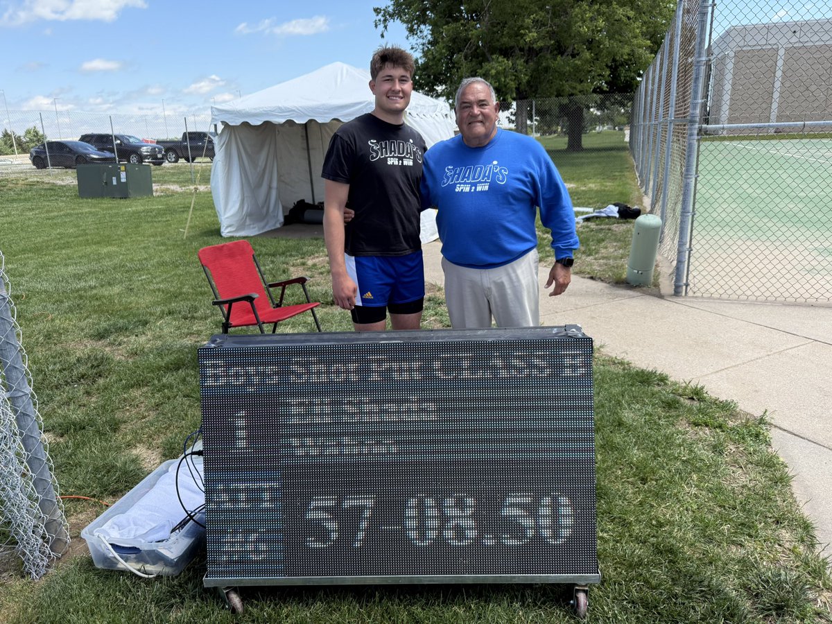WahooTrack's tweet image. We have a State Champion!! Eli Shada wins the Boys Shot Put!!! Congrats to Jake Scanlon for placing 8th in the Boys Shot Put, as well.