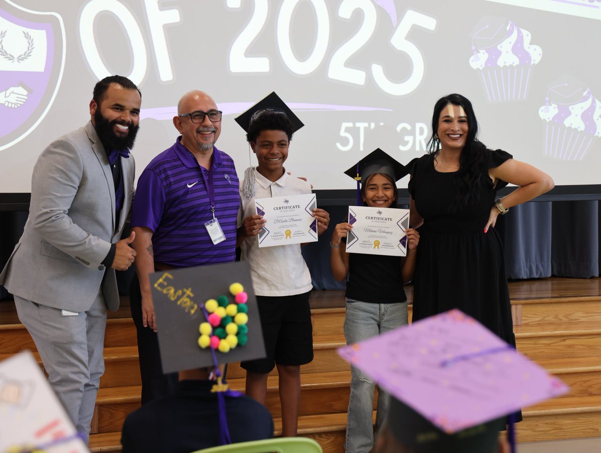 SanMarcosCISD's tweet photo. Rodriguez Elementary opened in 2019 and today they proudly celebrated its first K-5th graduating class! As these students head into middle school, may they always remember: “the Knight way can only be the right way” if they lead by example with kindness every step of the way! https://t.co/zAYjjYi1lV