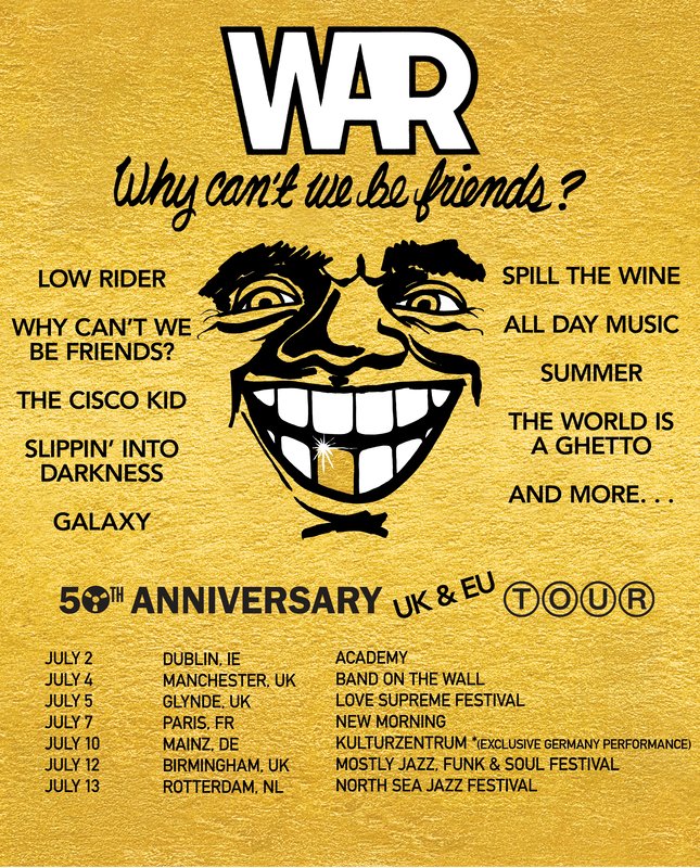 WAR announce UK &amp; Ireland July 2025 tour dates - MUSIC NEWS MONTHLY
 musicnewsmonthly.com/1/post/2025/05…

<a href="/WARtheBand/">WAR the Band</a>