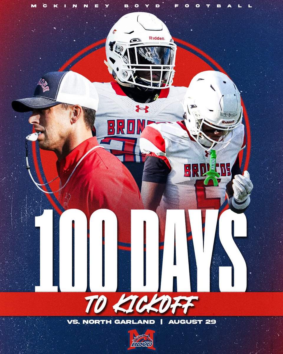 THE COUNTDOWN BEGINS

💯 Days from Game #1

Let ‘em run 🐴🐎🐴🐎

#RECRUITBOYD | #BET