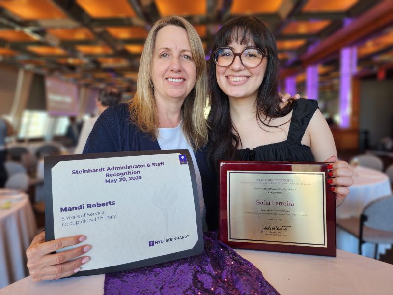 NYU Steinhardt Occupational Therapy (@nyu_ot) on Twitter photo Congrats to our outstanding admin staff for their well-deserved recognition @ the annual <a href="/nyusteinhardt/">NYU Steinhardt</a> Admin & Staff Recognition Event! Mandi Roberts' 5 years of dedication are truly appreciated & Sofia Ferreira's Staff Award for Excellence is a testament to all her hard work! Congrats to our outstanding admin staff for their well-deserved recognition @ the annual <a href="/nyusteinhardt/">NYU Steinhardt</a> Admin & Staff Recognition Event! Mandi Roberts' 5 years of dedication are truly appreciated & Sofia Ferreira's Staff Award for Excellence is a testament to all her hard work!