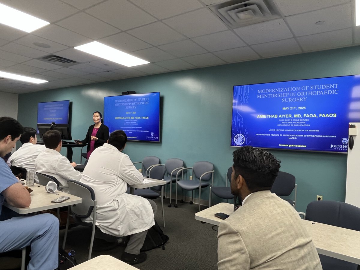 UTSW Orthopaedic Surgery (@utswortho) on Twitter photo #UTSWOrtho had special Grand Rounds lecture featuring Amiethab Aiyer, M.D., from the Department of Orthopedic Surgery at <a href="/HopkinsMedicine/">Johns Hopkins Medicine</a>.
Dr. Aiyer talked about the modernization of student mentorship in orthopaedic surgery to residents and faculty.
<a href="/DrAntoniaChen/">Antonia Chen</a> #UTSW #UTSWOrtho had special Grand Rounds lecture featuring Amiethab Aiyer, M.D., from the Department of Orthopedic Surgery at <a href="/HopkinsMedicine/">Johns Hopkins Medicine</a>.
Dr. Aiyer talked about the modernization of student mentorship in orthopaedic surgery to residents and faculty.
<a href="/DrAntoniaChen/">Antonia Chen</a> #UTSW