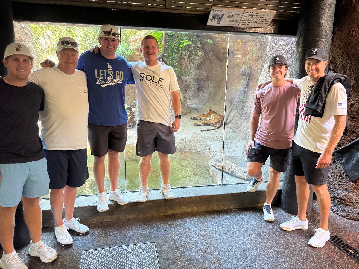 Found a stand-in for <a href="/AubietheTiger01/">Aubie the Tiger</a> while we’re at LaCosta 🐅

#WarEagle