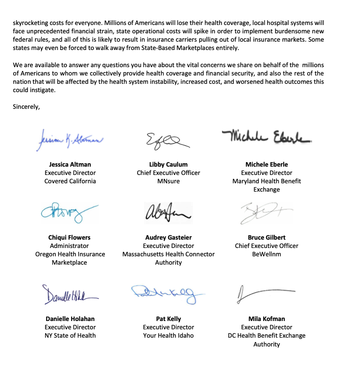 18 state-based marketplaces just sent a pretty blistering letter to House leadership about just how damaging the ACA policies in the reconciliation bill — which drive almost a quarter of estimated coverage losses, before accounting for expiration of enhanced subsidies — would be.