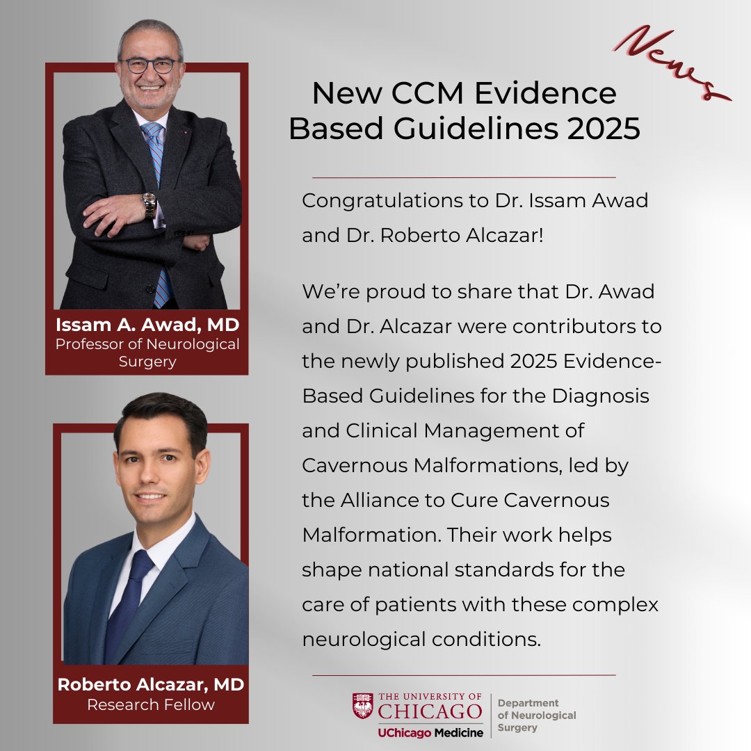 Congratulations to Dr. Issam Awad and Dr. Roberto Alcazar! View the full guidelines here. journals.lww.com/neurosurgery/f…