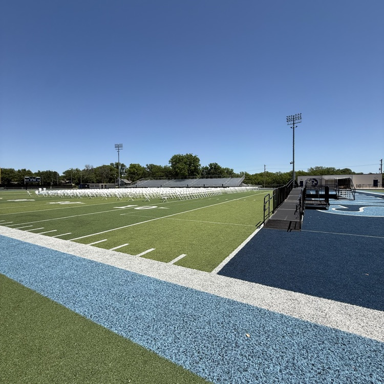 Graduation Ceremony preparation is underway for this Friday! Remember, graduates are to be in their seat for practice at 8:30AM. Gates open to the public at 6PM and the ceremony starts at 7PM. Project graduation is at 10PM at the mall. #bvillebruWIN