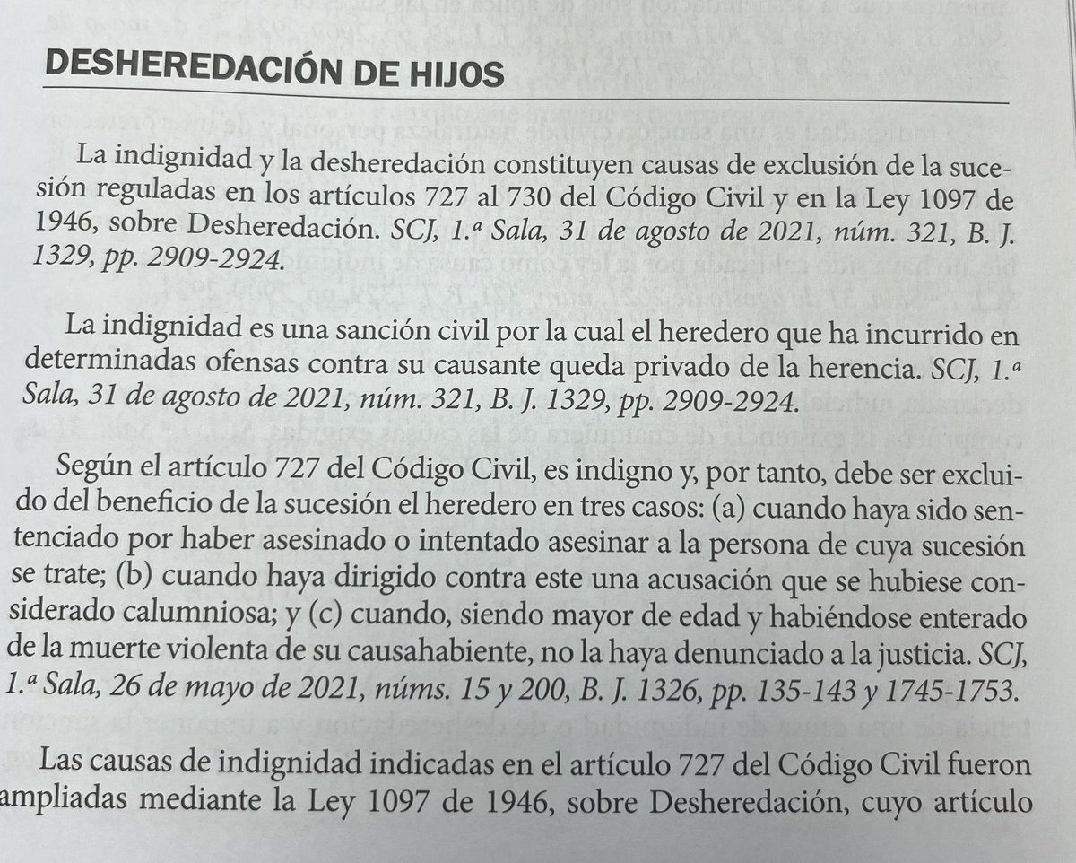 yoaldohp's tweet photo. INDIGNIDAD. DESHEREDACIÓN DE HIJOS. Trátese de una sanción civil por la cual el heredero que ha incurrido en determinadas ofensas contra su causante queda privado de la herencia. https://t.co/VhwZImNxh4
