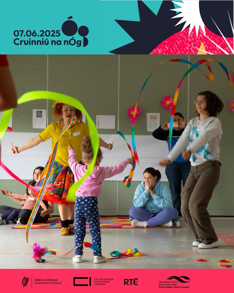 SDCCArts's tweet image. We’re so excited for #CruinniúnanÓg 2025🤹‍♀️

🪘On Saturday 7 June tonnes of FREE creative events will take place across South Dublin—created by and for young people.🎪🎬🎨🎭🪁

See more:
cruinniu.gov.ie/events/locatio… @creativeirl @sdublincoco