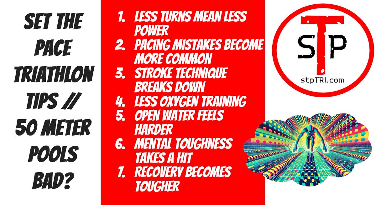 TriJayhawkRyan's tweet image. Training in a 50-meter pool can present several challenges that may hinder performance and technique. Consider these factors before committing to a training regimen in a long course pool. #SwimSmart #TrainingTips #SwimmersLife