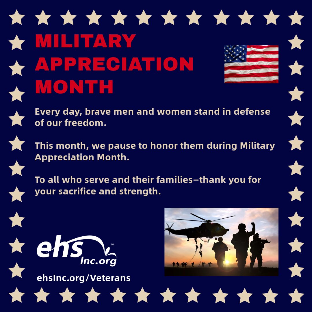 We proudly recognize Military Appreciation Month—a time to honor the brave men and women who serve and have served in the U.S. Armed Forces.

To every service member and their families: thank you for your courage, commitment, and sacrifice.

#MilitaryAppreciationMonth