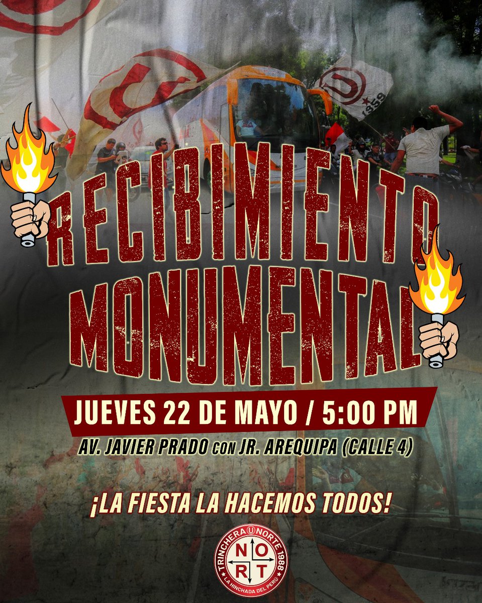 EL DESCAGONIZADOR 🐔 🌟28🌟 (@cremalogan) on Twitter photo ESTE JUEVES ARDE LA CIUDAD 💥🔥💥
Pintaremos la ciudad de Crema y Rojo. Invitamos a todos a salir a las calles y alentar a nuestro equipo, porque la incompetencia del comité de disciplina de <a href="/TuFPF/">Federación Peruana de Fútbol</a>, presidido por el INCAPAZ MIGUEL GRAU QUINTEROS, no nos va a callar. Nosotros no ESTE JUEVES ARDE LA CIUDAD 💥🔥💥
Pintaremos la ciudad de Crema y Rojo. Invitamos a todos a salir a las calles y alentar a nuestro equipo, porque la incompetencia del comité de disciplina de <a href="/TuFPF/">Federación Peruana de Fútbol</a>, presidido por el INCAPAZ MIGUEL GRAU QUINTEROS, no nos va a callar. Nosotros no