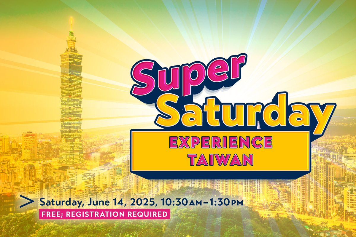 Join our final Super Saturday of the season on June 14 as we celebrate Taiwan! Learn traditional games, make arts and crafts, and explore our new webcomic featuring Taiwan in this free event for all ages — register now! » asiasociety.org/texas/events/s…