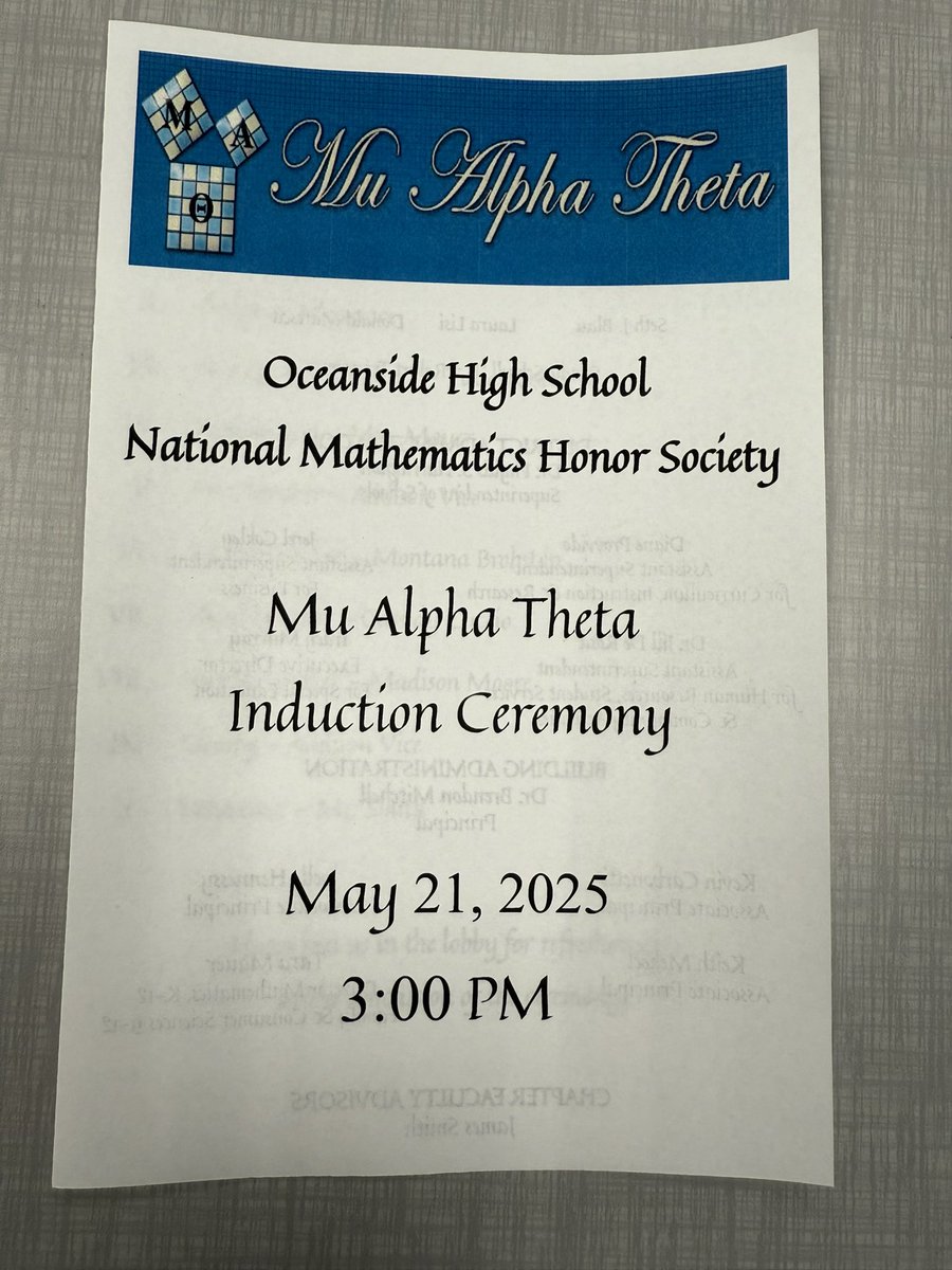Taramauer's tweet image. Congratulation to the new inductees of Mu Alpha Theta, Math Honor Society!! @OSchoolsPR #OHSMath