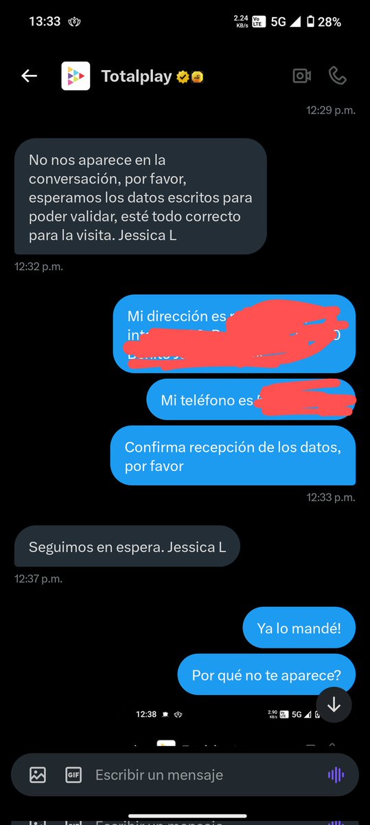 elesechuck's tweet photo. @totalplaymx tu equipo de atención a clientes por X dice que no reciben mis mensajes y ya no me contestan. ¿Necesitamos involucrar a @Profeco para que atiendan mi solicitud? Llevo cuatro horas sin servicio https://t.co/2FAXhf096D