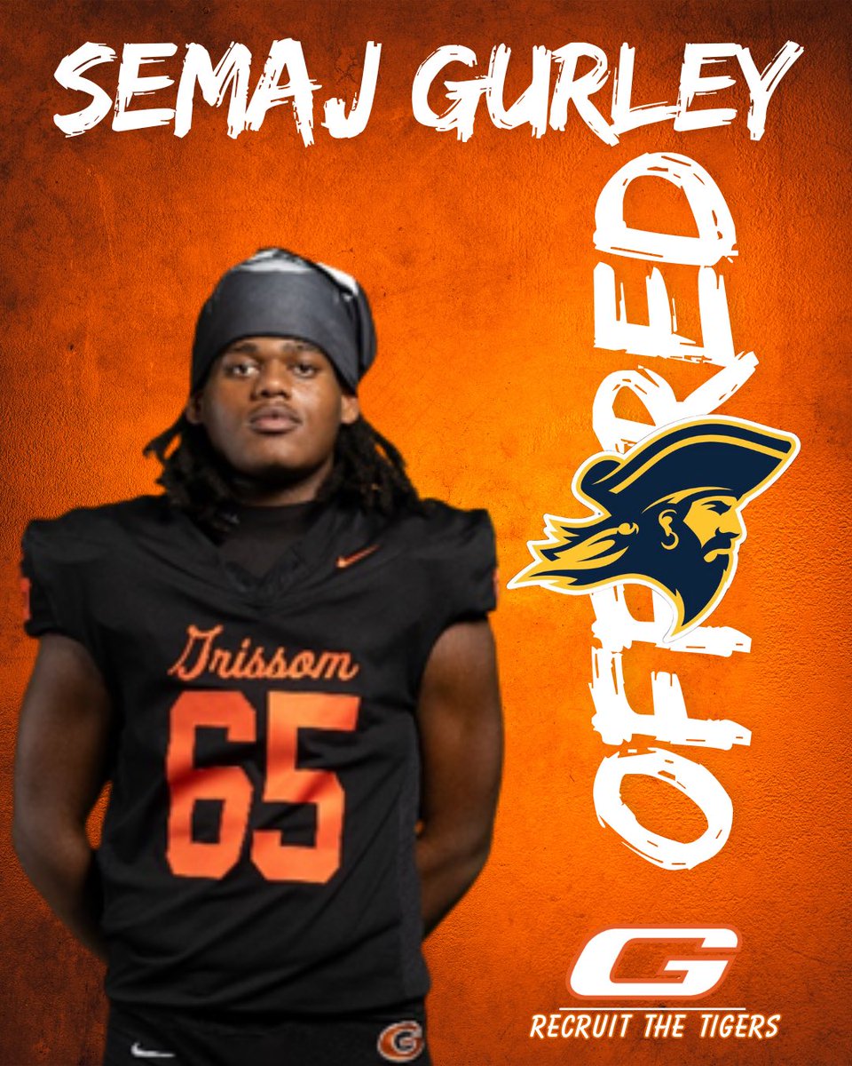 Grissom Football (@grissomtigers) on Twitter photo Congratulations to <a href="/semajgurleyy/">Semaj “SMG” Gurley⭐️</a> on picking up an offer from <a href="/ETSUFootball/">ETSU Football</a>
#RecruitTheTigers | <a href="/CoachKerryon/">Kerryon Johnson</a> Congratulations to <a href="/semajgurleyy/">Semaj “SMG” Gurley⭐️</a> on picking up an offer from <a href="/ETSUFootball/">ETSU Football</a>
#RecruitTheTigers | <a href="/CoachKerryon/">Kerryon Johnson</a>