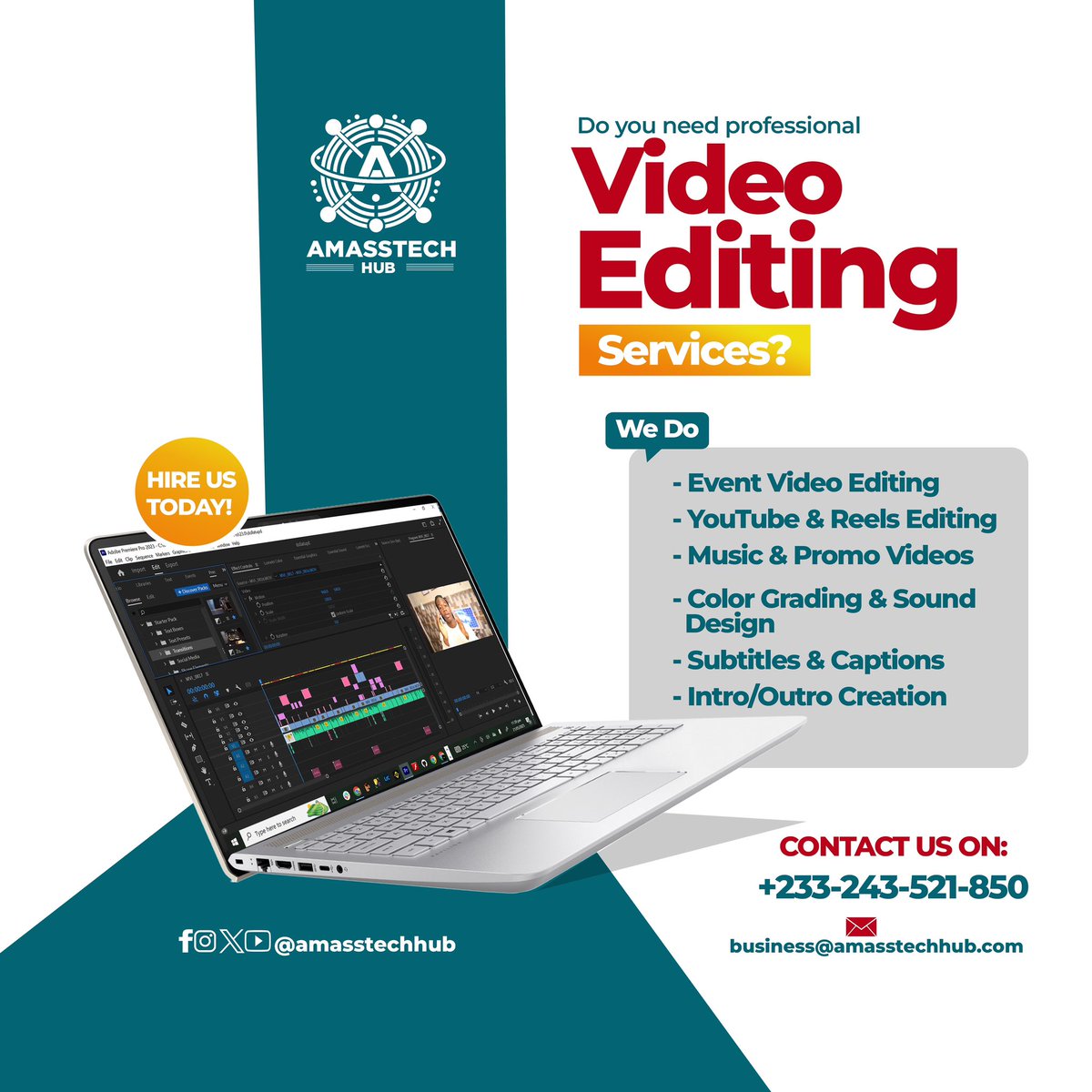 amasstechhub's tweet image. Raw footage? We turn it into magic.
From weddings to YouTube videos — we cut, color, and polish your story to perfection.
🎥 Let’s create something worth watching.
#VideoEditing #CinematicEdits #AmassMultimedia #AmassTechHub