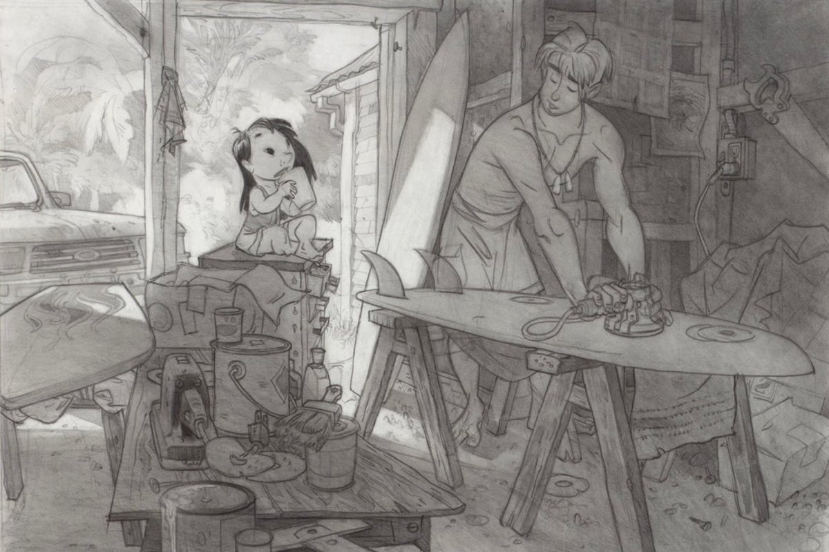 ani_obsessive's tweet image. Visual development art by Paul Felix for Lilo & Stitch (2002), dir. Chris Sanders and Dean DeBlois