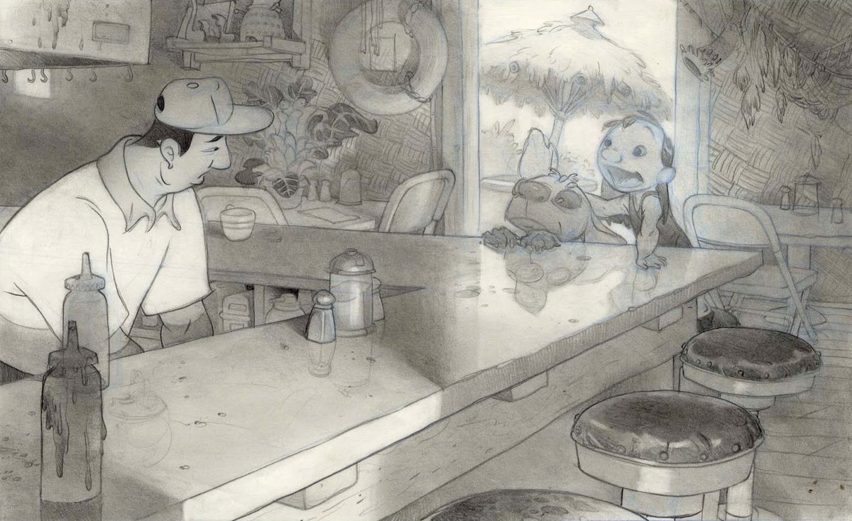 ani_obsessive's tweet image. Visual development art by Paul Felix for Lilo & Stitch (2002), dir. Chris Sanders and Dean DeBlois