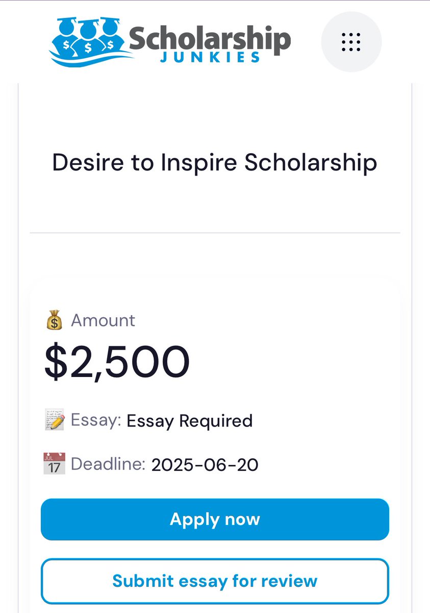 Scholarship Junkies tweet media