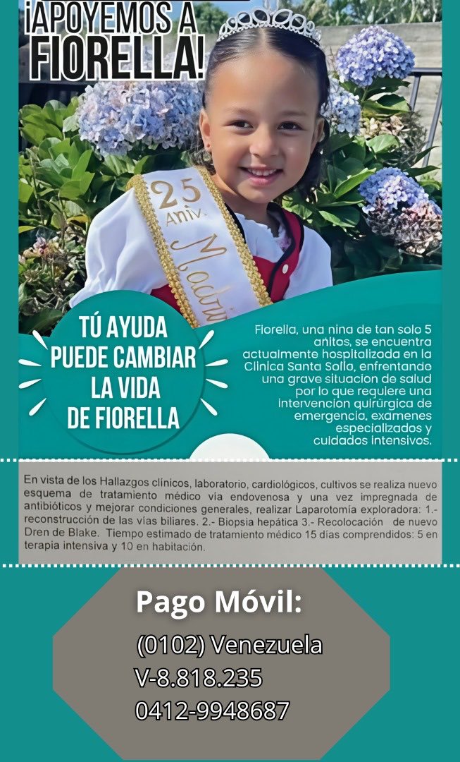 SERVICIO PÚBLICO Colaboremos con la salud de esta niña. Es muy importante. Gracias