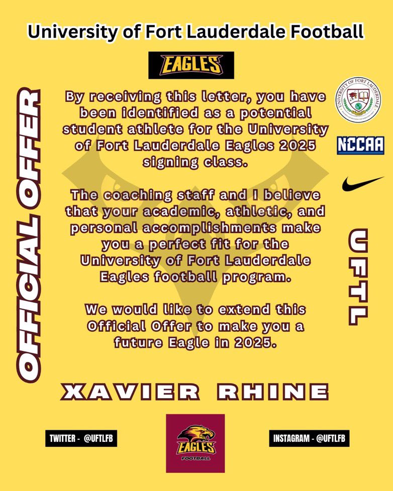 Xavier โTankโ Rhine (@rhinexavier22) on Twitter photo Iโm so blessed and thankful to receive my first D1 offer ๐๐พ
#AGTG <a href="/UFTLfb/">UFTL Football ๐ฆ
๐</a> <a href="/BibbCoFootball/">Bibb County Football</a> <a href="/DownSouthFb1/">Down South</a> <a href="/HallTechSports1/">Hall-Tech Sports</a> <a href="/CoastRecruits/">Coast 2 Coast Recruits</a> <a href="/ExpoRecruits/">Expo Recruits</a> Iโm so blessed and thankful to receive my first D1 offer ๐๐พ
#AGTG <a href="/UFTLfb/">UFTL Football ๐ฆ
๐</a> <a href="/BibbCoFootball/">Bibb County Football</a> <a href="/DownSouthFb1/">Down South</a> <a href="/HallTechSports1/">Hall-Tech Sports</a> <a href="/CoastRecruits/">Coast 2 Coast Recruits</a> <a href="/ExpoRecruits/">Expo Recruits</a>