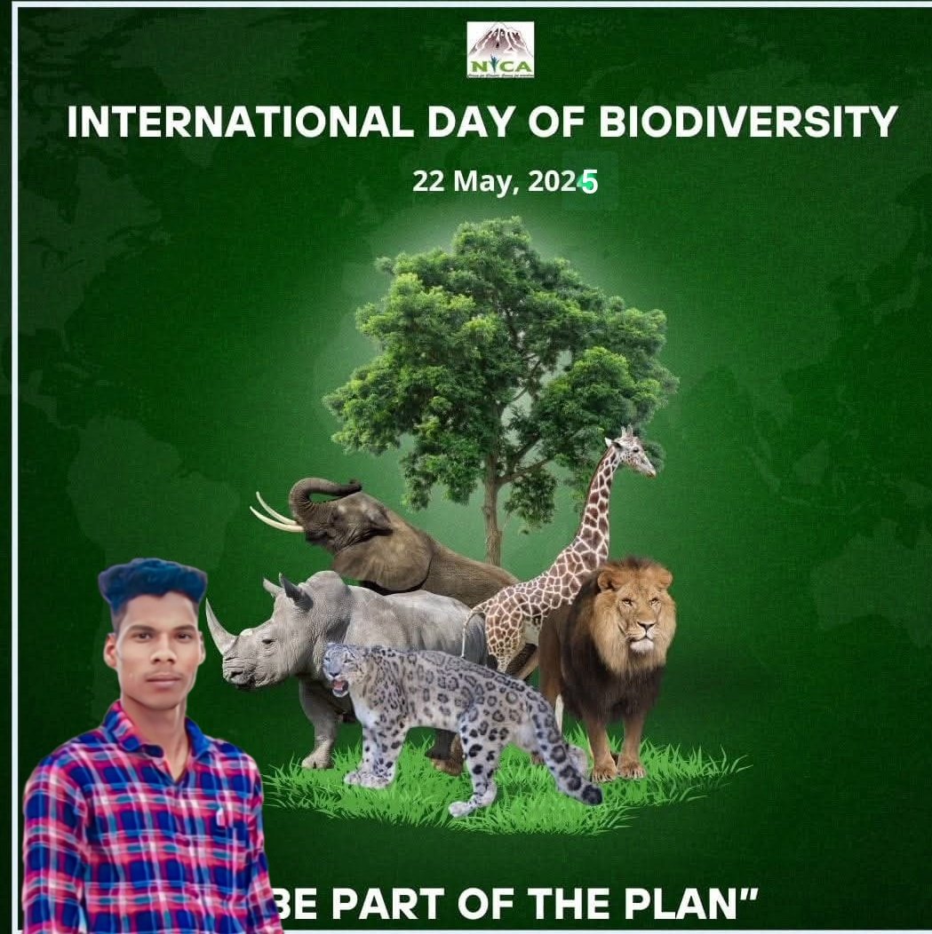 dharua_rupesh's tweet photo. International Biodiversity Day 2025 ! 🌏International Day for Biodiversity is celebrated every year on May 22 to increase understanding and awareness of biodiversity issues. This year, the theme is "Be Part of the Plan."Let's unite together to protect the variety of life on Earth https://t.co/dLYJYFsaMg