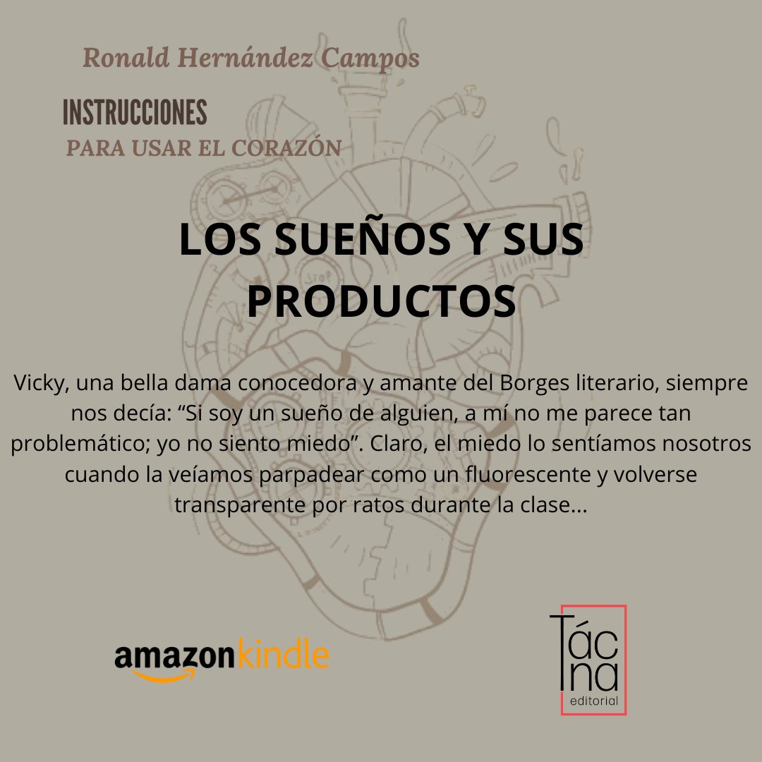 Descubrí una narrativa que arde en lo mínimo y resuena en lo íntimo.
Leélo aquí: a.co/d/9TmX1m5

Seguinos para saber más de este y otros autores.

#RonaldHernándezCampos #InstruccionesParaUsarElCorazón #TácnaEditorial #LiteraturaCostarricense #NarrativaCentroamericana