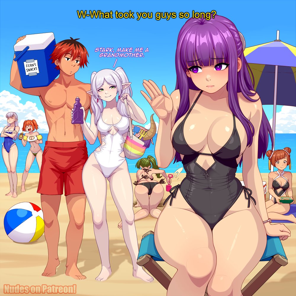 Watcha got there, Frieren? Sunscreen? 😅