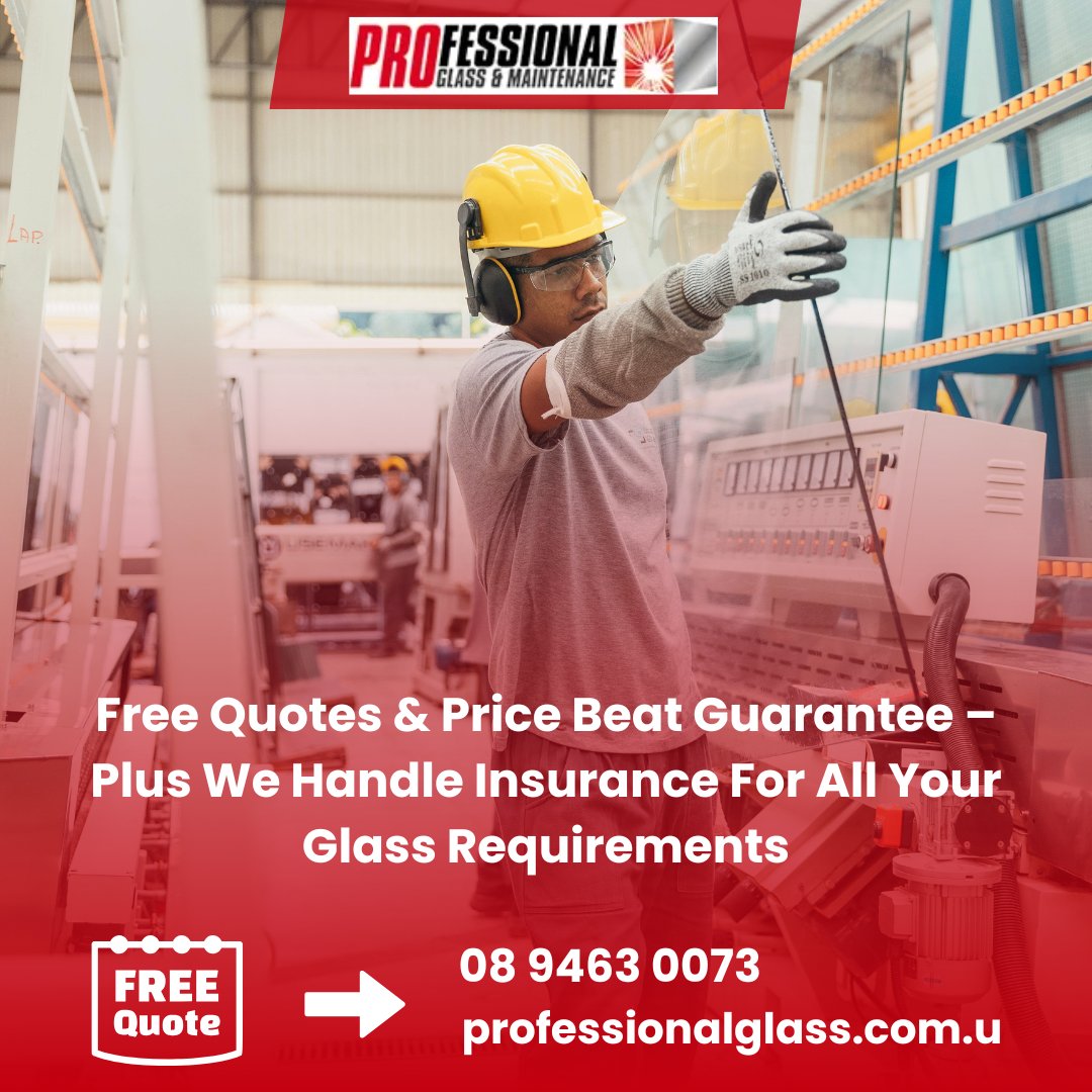 proglassperth's tweet image. Take advantage of our free quotes, price beat guarantee, and seamless insurance management for all your glass requirements.

Call us on 08 9463 0073 or send us quick email admin@professionalglass.com.au

#PerthGlass #GlassPerth #GlassArtWA #ProfessionalGlassandMaintenance