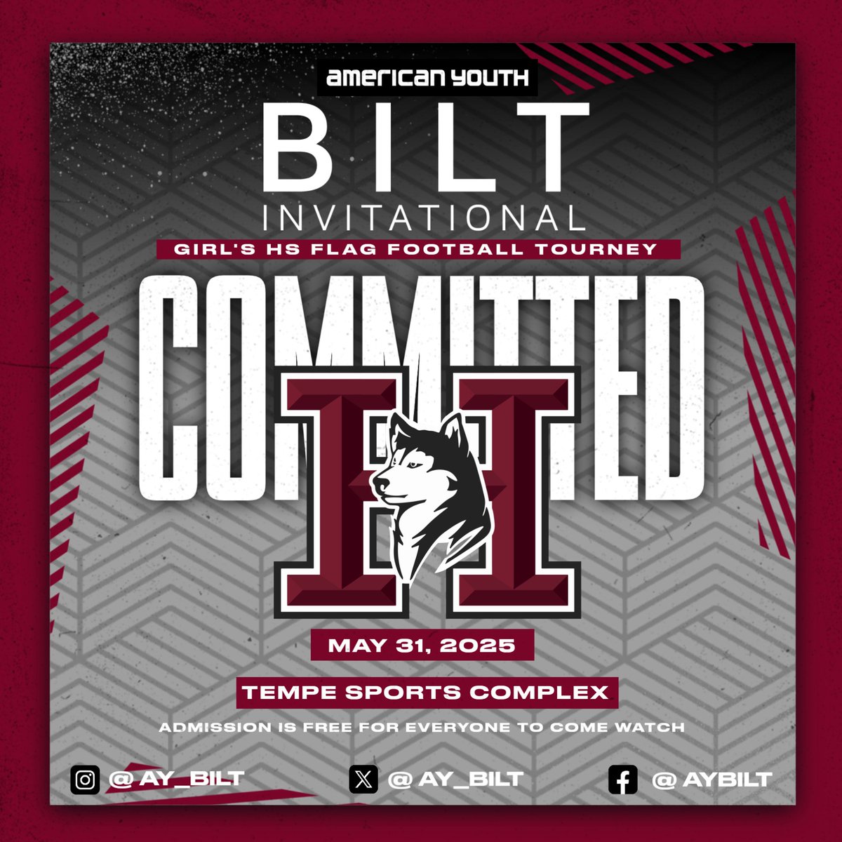 American Youth - BILT (@ay_bilt) on Twitter photo Excited to have <a href="/HHSGirlsFlag/">Hamilton Girls Flag</a> participating in our first annual BILT Invitational Tournament. Come support the team on May 31st @ Tempe Sports Complex. Admission is free. Excited to have <a href="/HHSGirlsFlag/">Hamilton Girls Flag</a> participating in our first annual BILT Invitational Tournament. Come support the team on May 31st @ Tempe Sports Complex. Admission is free.