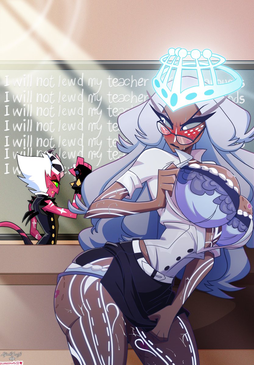 Corazon 💖 (@corazonarts) on Twitter photo As a woman, #Sera just had the best sex she has had, but as a teacher, she needs to reprimand #Aless. He doesn't regret it though. #Aless x #canon #commission for <a href="/Mark99k/">Mark Remedios</a>!
#HazbinHotel #HazbinHotelFanart #HelluvaBoss #HelluvaBossFanart #Ocxcanon #Hellaverse As a woman, #Sera just had the best sex she has had, but as a teacher, she needs to reprimand #Aless. He doesn't regret it though. #Aless x #canon #commission for <a href="/Mark99k/">Mark Remedios</a>!
#HazbinHotel #HazbinHotelFanart #HelluvaBoss #HelluvaBossFanart #Ocxcanon #Hellaverse