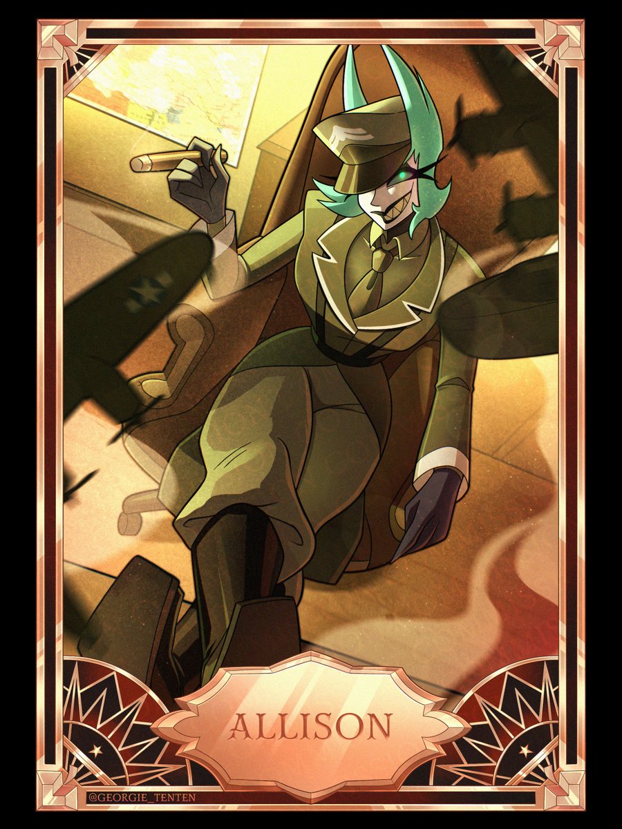 I got to do two badass cards for an anonymous client recently. Here's the first one! 
Thank you again! ✨

#HelluvaBossOC #HazbinHotelOC